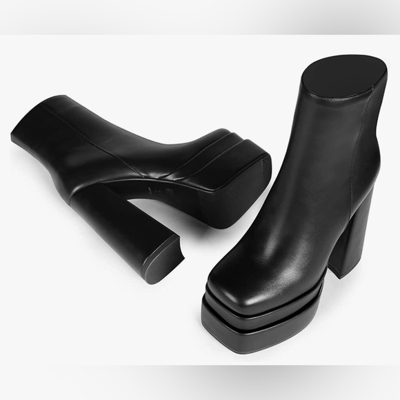 WETKISS Platform Boots Black - Picture 1 of 2